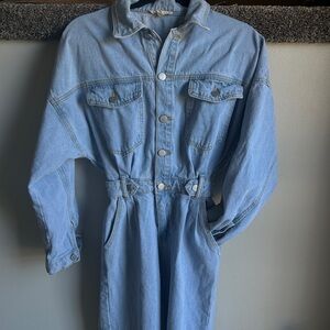 Light Blue Denim Jumpsuit